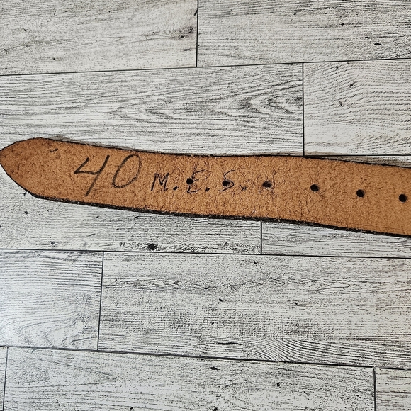 Vintage Leather Belt Ford Logo - Picture 6 of 6